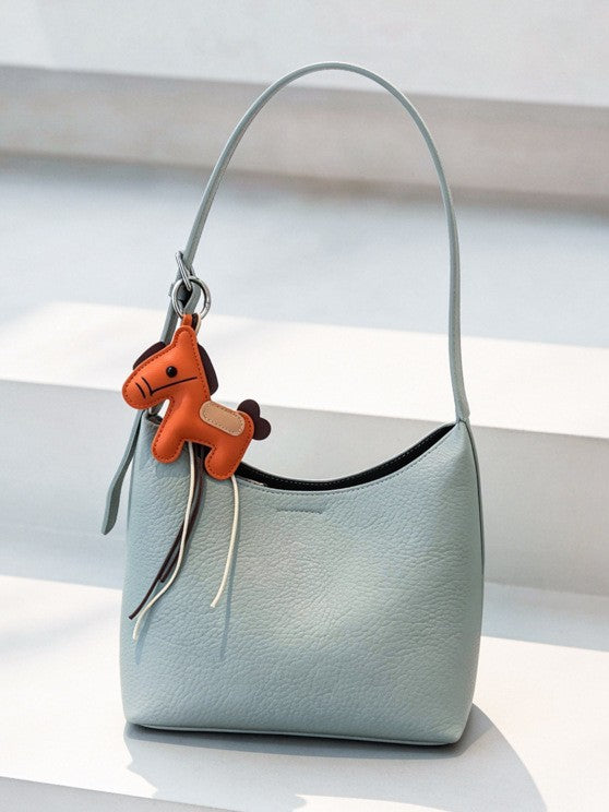 New Women's Cowhide Hand Holding Pillow Underarm Bag