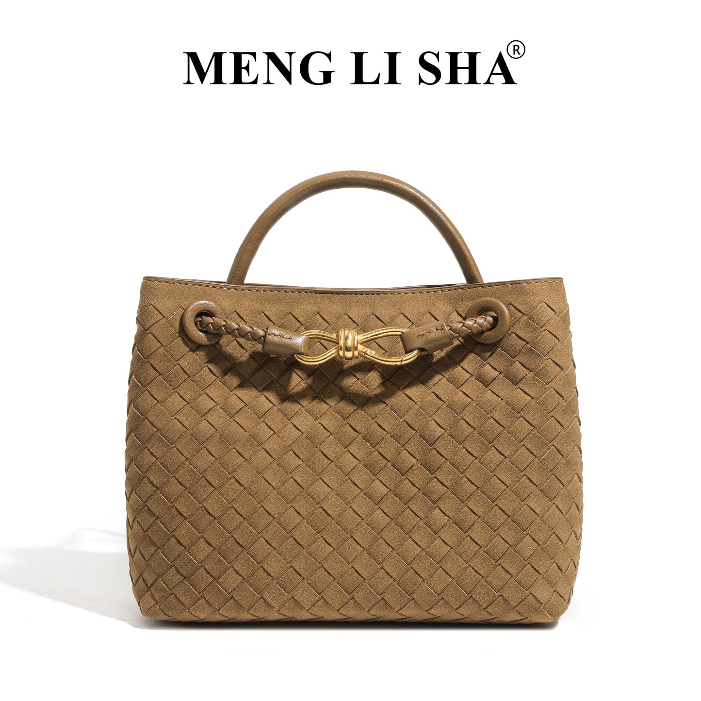 Women's Suede Hand-woven Commuter Portable Vegetable Basket Women's Handbag