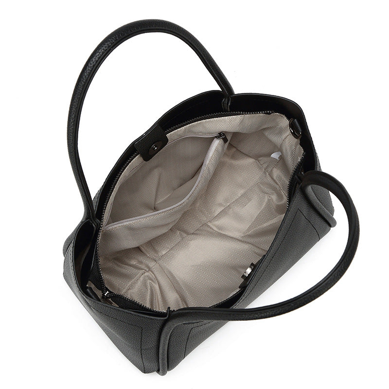 Women's Korean Textured Vegetable Basket Simple Commuting Handbags