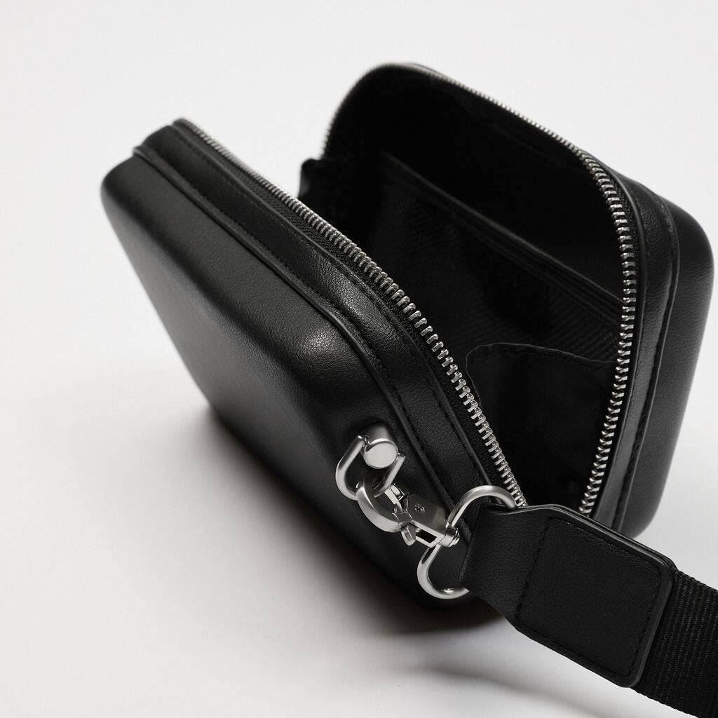 Men's Black Two-piece Hard Mini Fashion Men's Messenger Bag