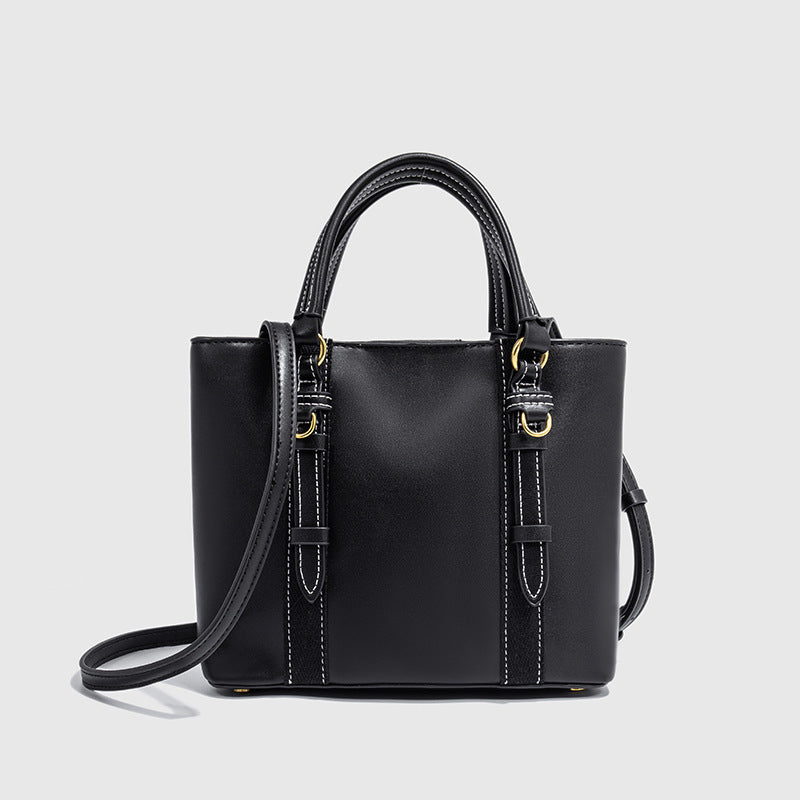 Charming Women's Trendy Black City Portable Bucket Bag