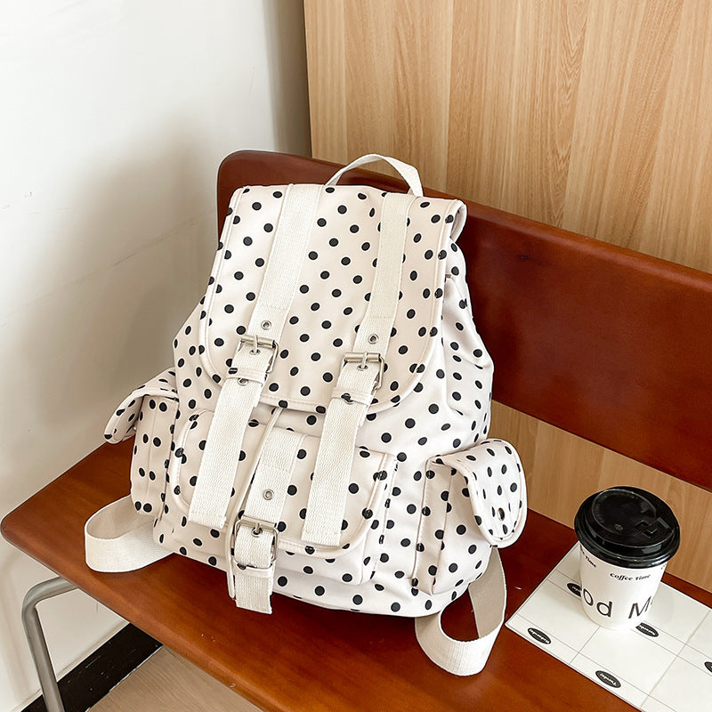 Polka Dot Good-looking Female Korean Niche Campus Commuter Backpacks