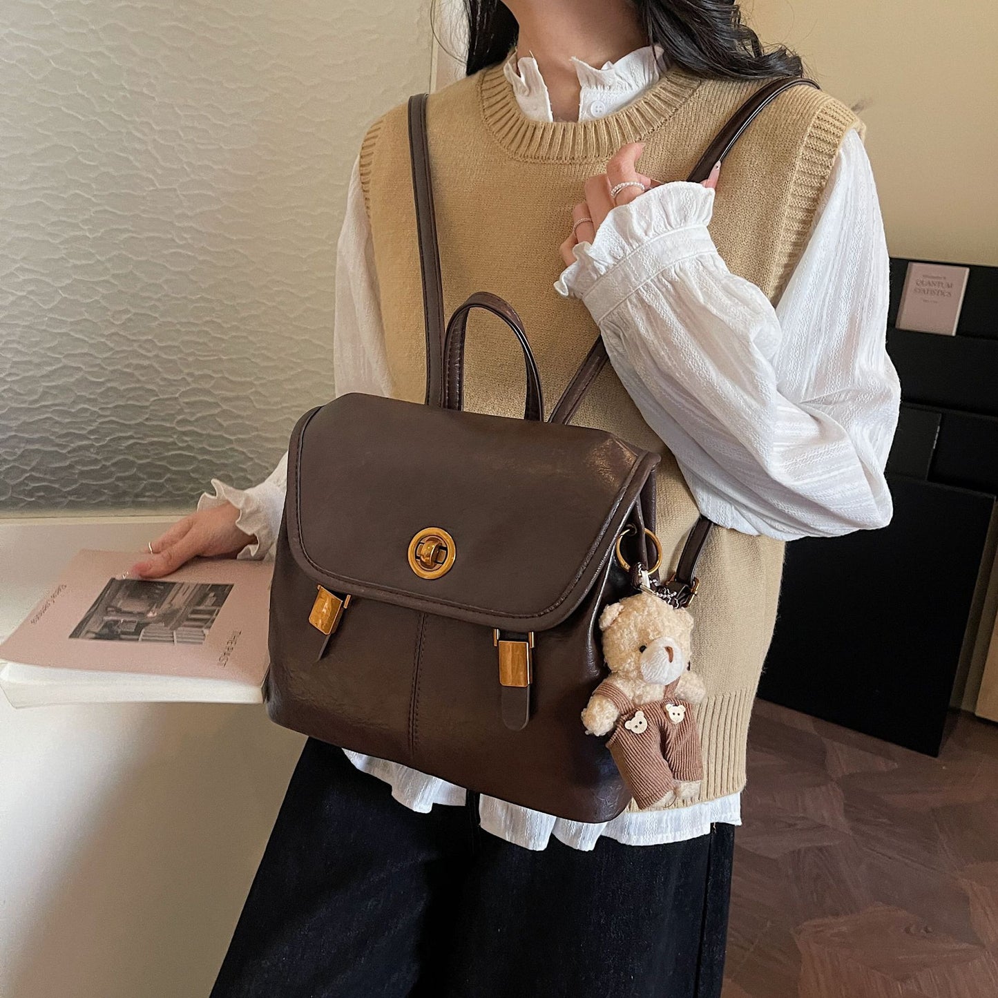 Women's Western Style Fashion Preppy Advanced Retro Backpacks