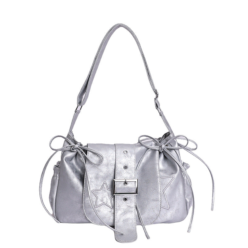 Women's Style Niche Retro High-grade Soft Leather Motorcycle Bags