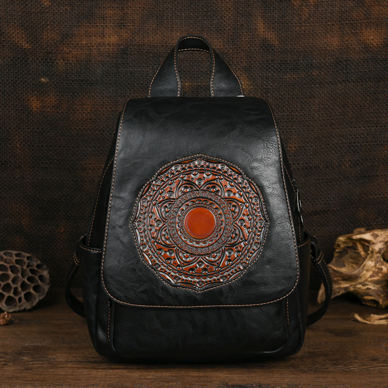 Women's Retro Style Trendy Ethnic Design Artistic Travel Bags