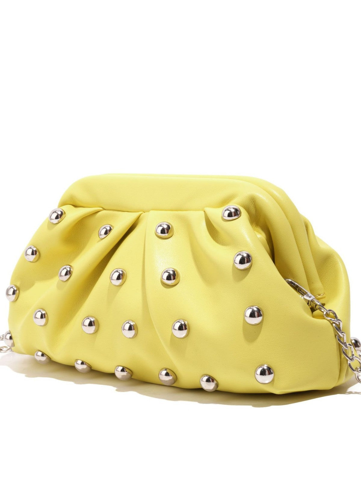 Women's Rivet Mushroom Nail Hand Chain Pleated Bags