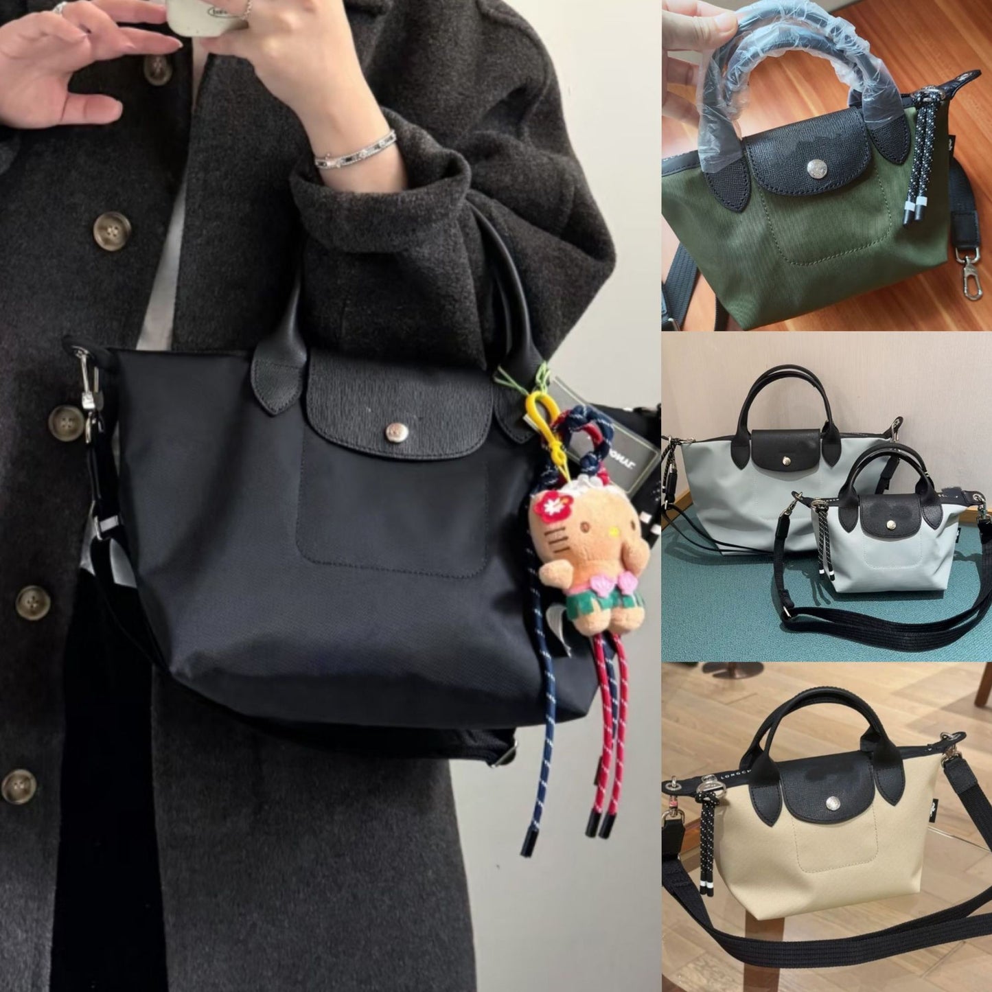 French Second Generation Twill Type Short Dumpling Portable Commuter Large Women's Handbag