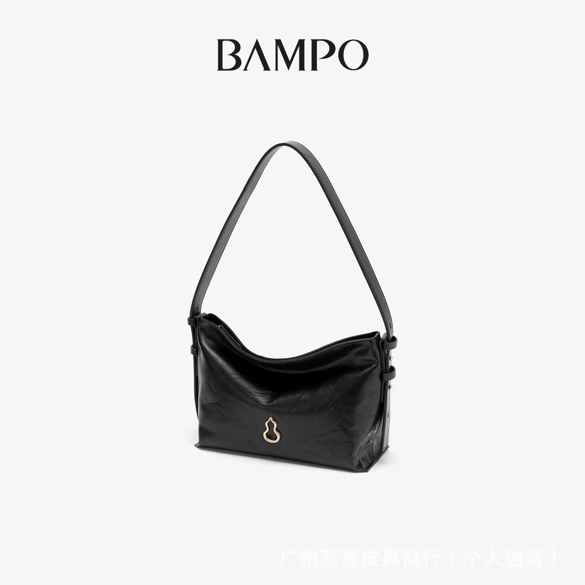 Half Slope Cotton Medium First Layer Cowhide Underarm Bag