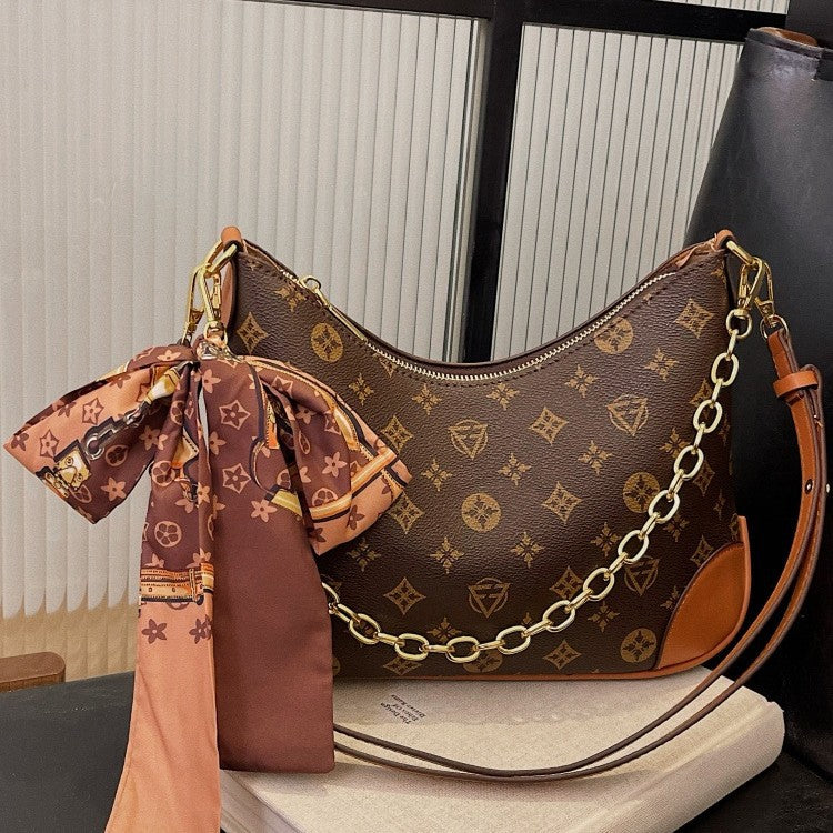 Women's Light Luxury Croissant Trendy Fashion Joker Large Capacity Commuter Women's Messenger Bag