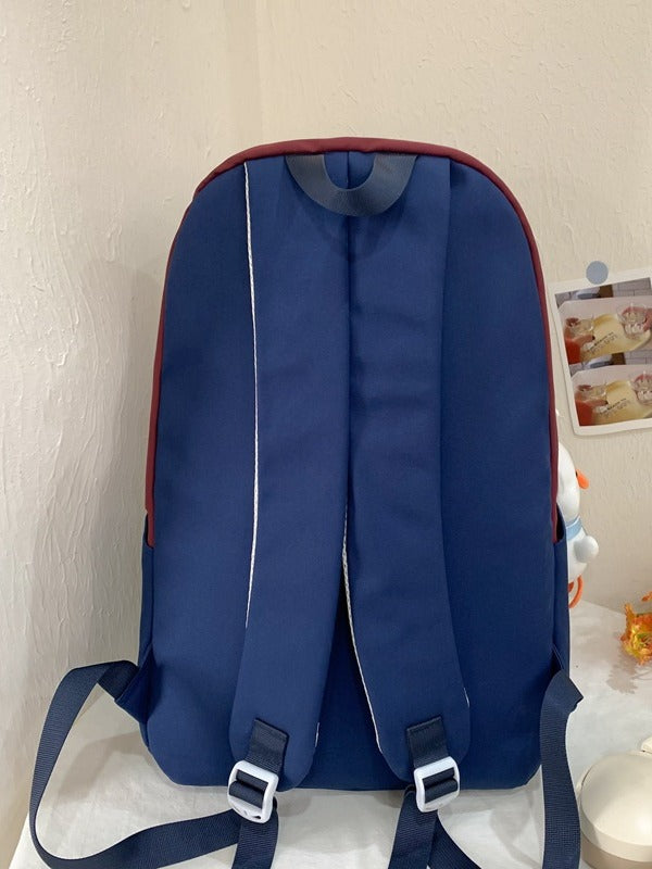 Female High American Retro Large Capacity Primary Leisure Backpack