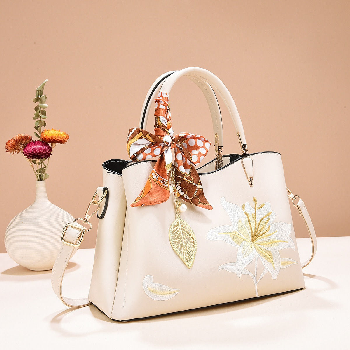 Women's Give Mom Mother's Day Gift High-grade Embroidered Portable Big Bags