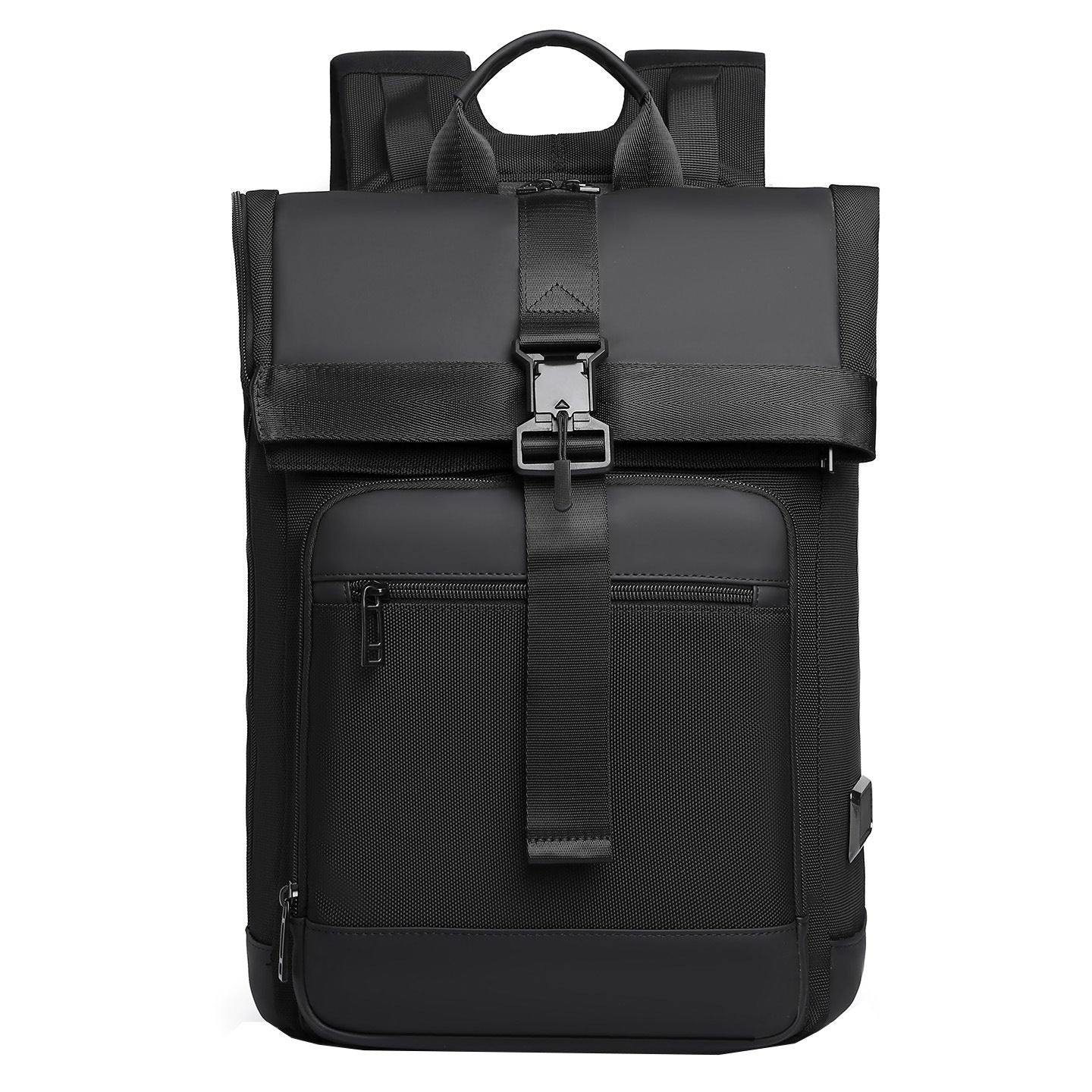 Men's Nylon Computer Black Fashion Simple Large Leisure Backpack