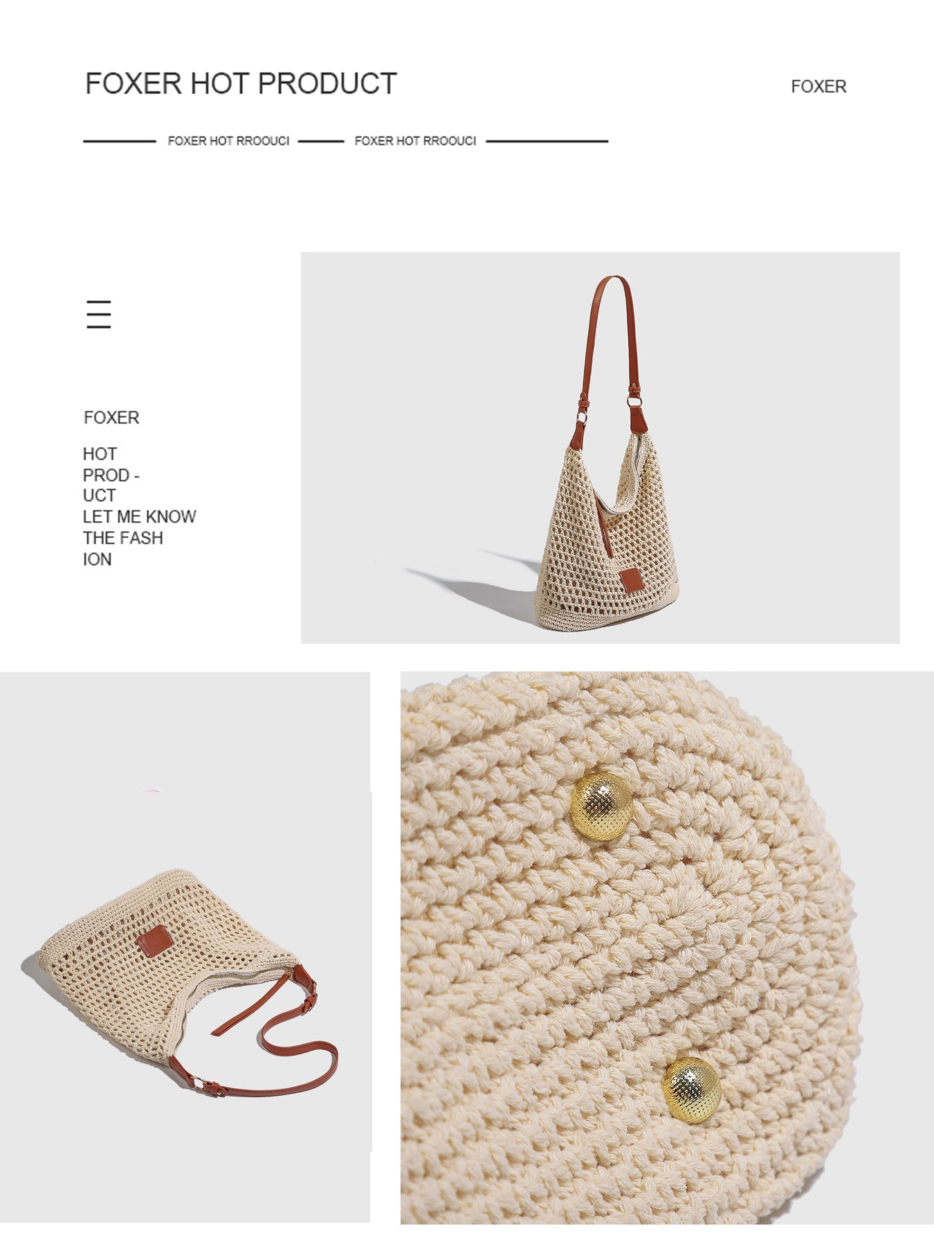 Women's Woven Hollow Summer Seaside Vacation Beach Tote Bags