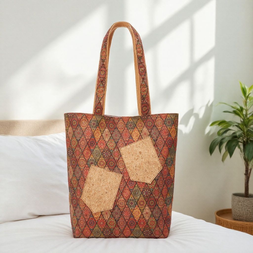 Fashion Retro Printed Cork Bohemian Commuter Women's Shoulder Bag