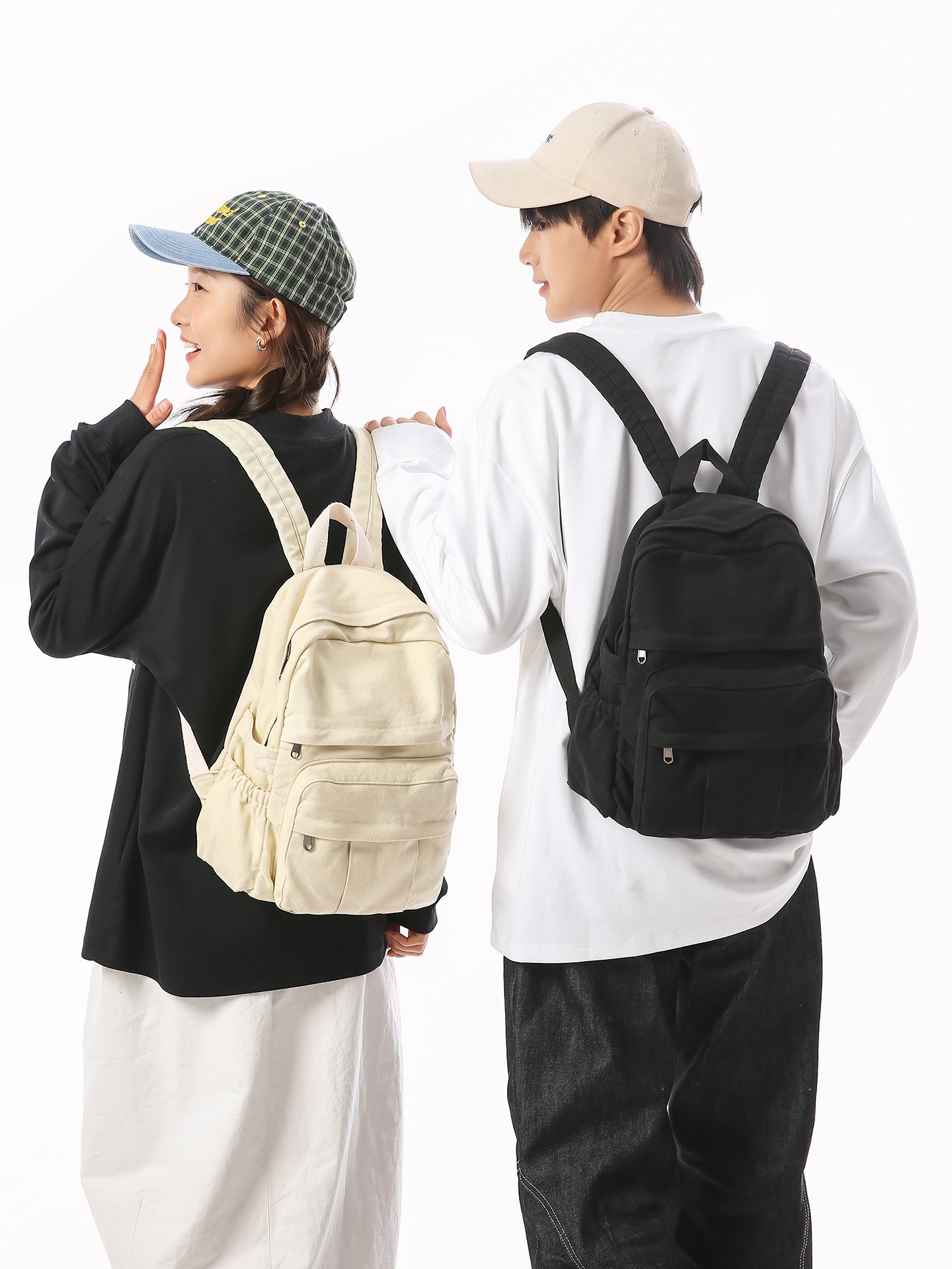 Women's Korean Style Canvas For Fashion Trends Backpacks