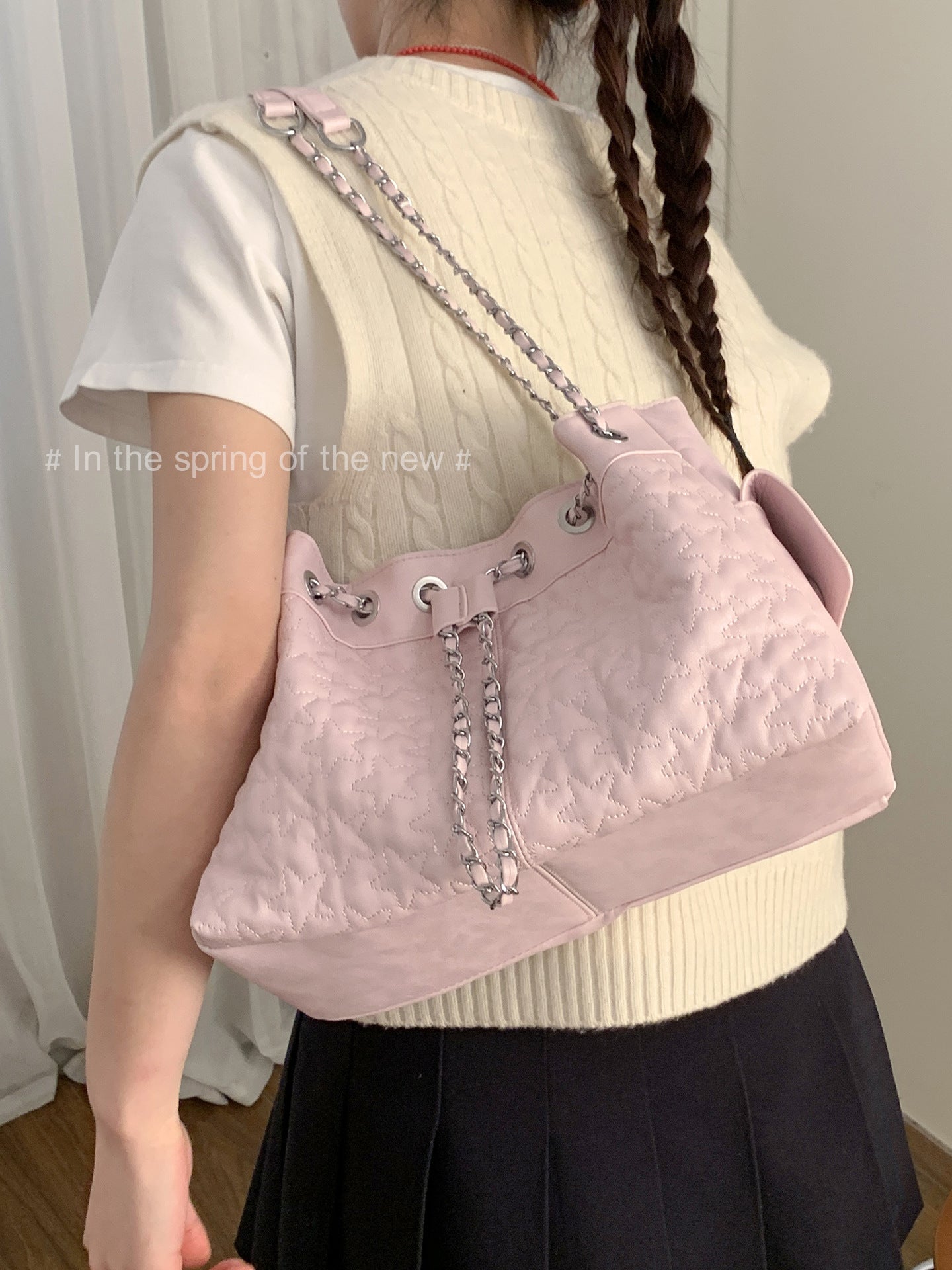 Women's Korean Style Commuter Simple Chain Underarm Bag