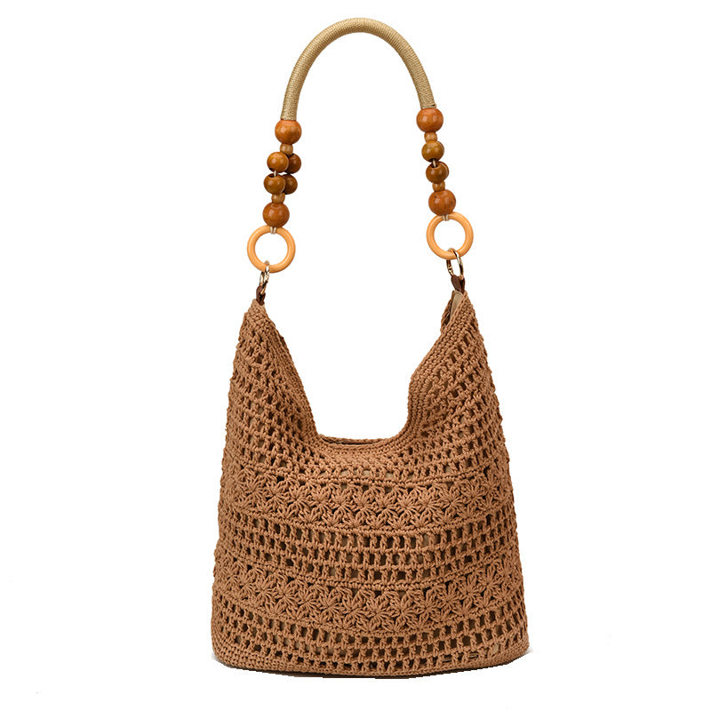 Women's Seaside Straw Summer Large Capacity Underarm Vacation Beach Women's Shoulder Bag