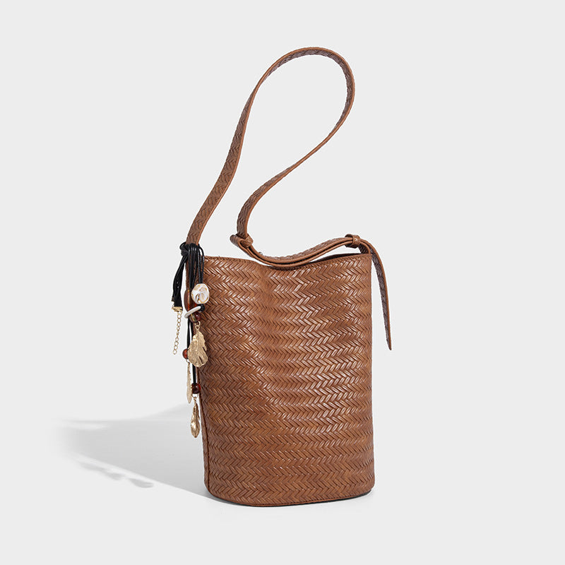Niche Knitting Retro Affordable Luxury High-grade Bucket Bag