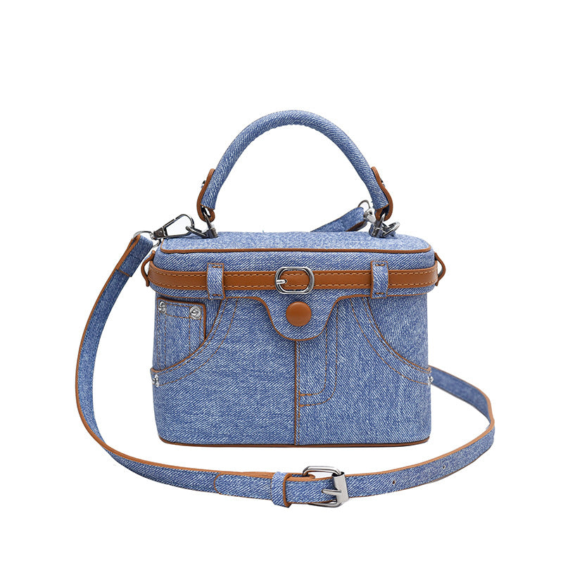 Women's Design Fashion Denim Stitching Trendy Simple Women's Shoulder Bag
