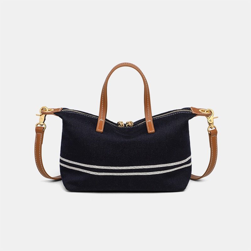 Women's Striped Denim Lightweight Light Luxury Women's Messenger Bag