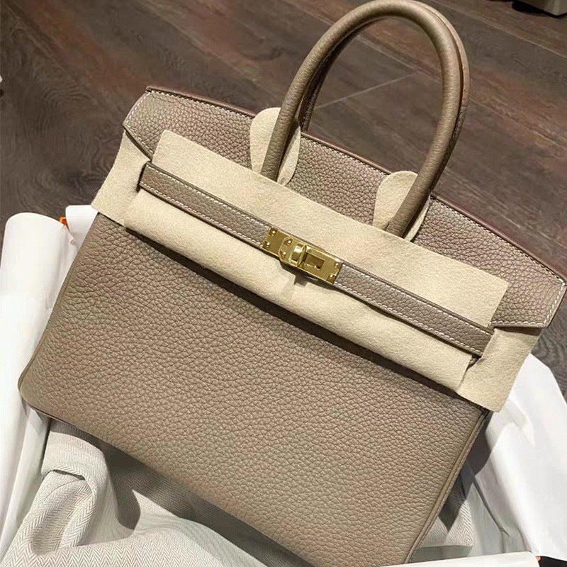 Classy Calfskin Pattern Large Capacity Kelly Women's Handbag