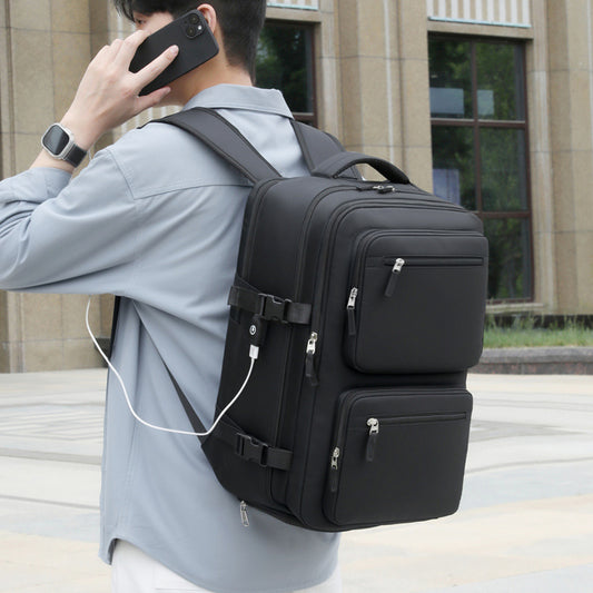 Women's & Men's Simple Large Capacity Business Computer Short Leisure Backpack