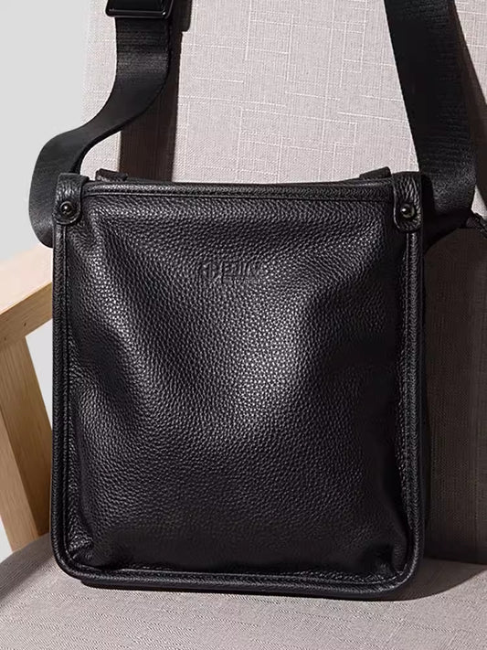 Men's First Layer Cowhide Business Genuine Leather Premium Mobile Men's Messenger Bag