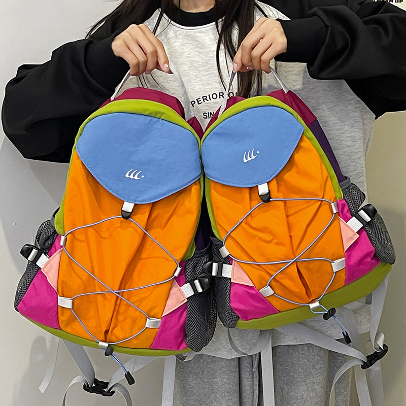 Innovative Hiking Multifunctional Design Rainbow Contrast Backpacks
