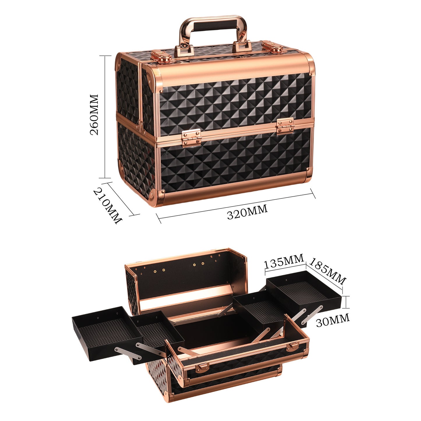 Portable Makeup Artist Special Nail Storage Box Cosmetic Cases