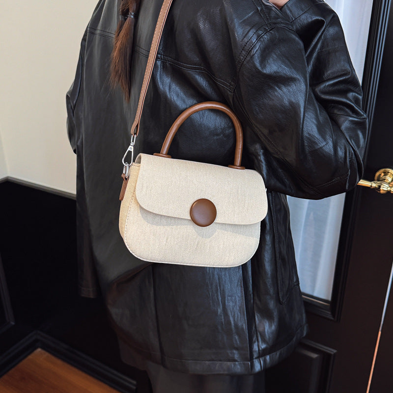 Women's Solid Color Trendy Unique Portable Air Small Square Bags