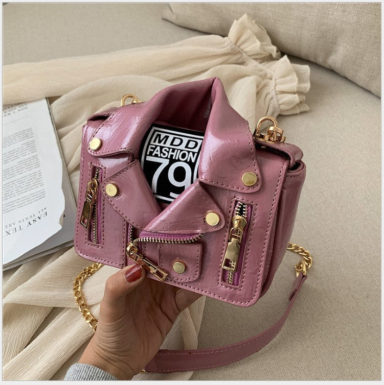 Women's Glossy Individual Clothes Fashion Rivet Creative Women's Shoulder Bag