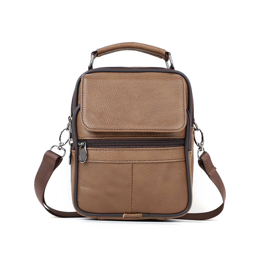 Men's Genuine Leather Mobile Cowhide Retro Men's Messenger Bag
