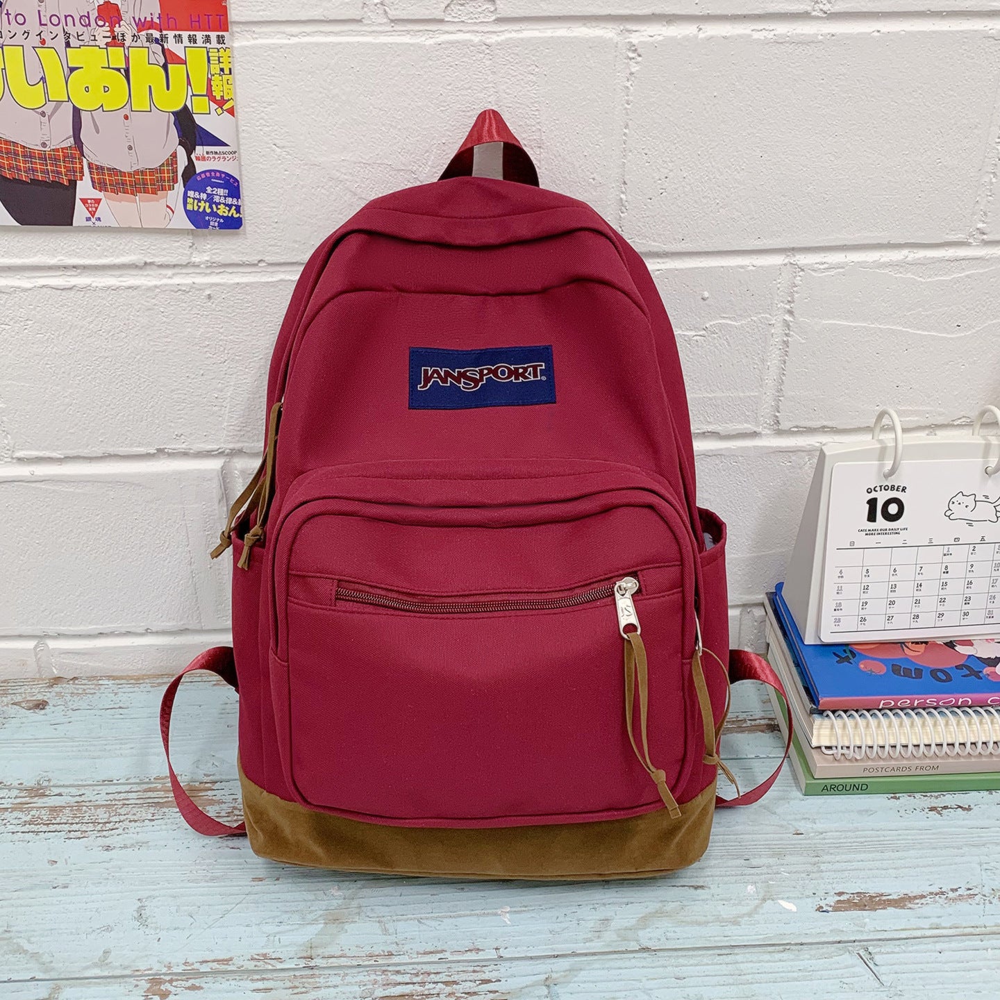 Women's & Men's Korean Style Fashion Simple Large Capacity Solid Color Leisure Backpack