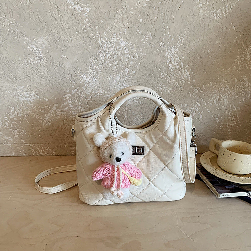 Durable Innovative Women's Korean Rhombus Commuter Bucket Bag