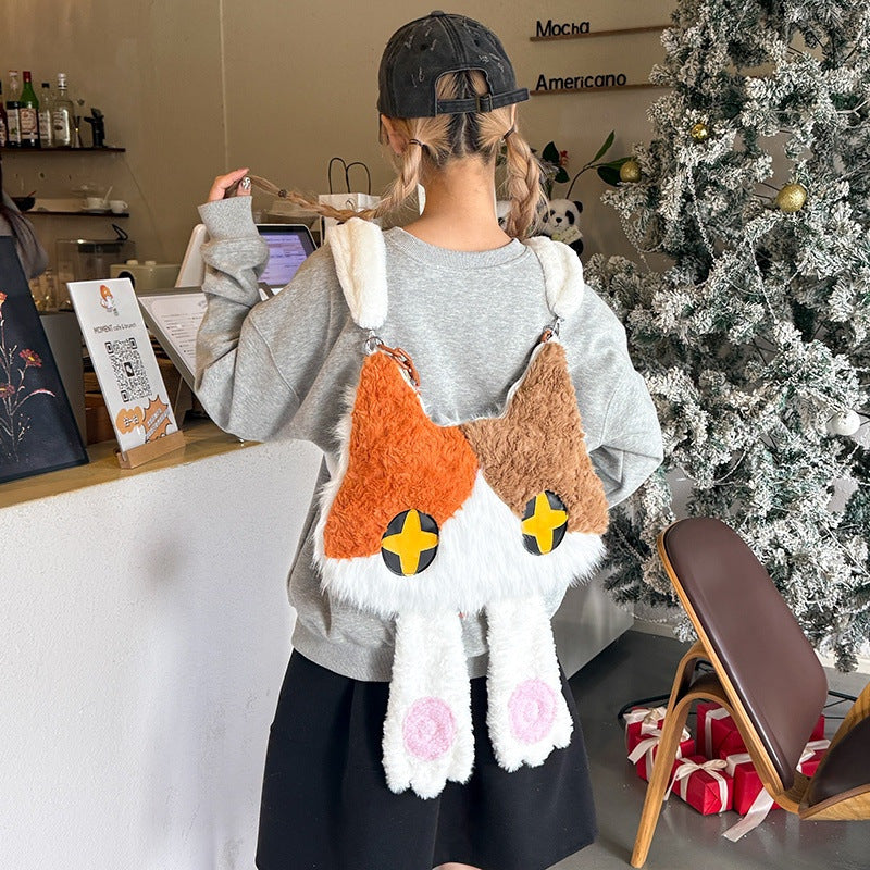 Cute Face Cover Unique Creative Funny Winter Young Underarm Bag