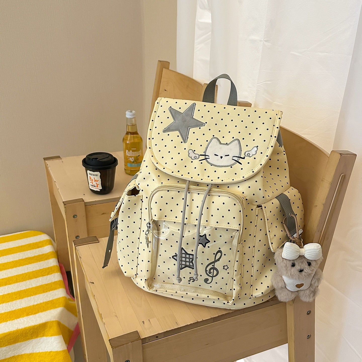Polka Dot Full Printed Cartoon Primary Bags