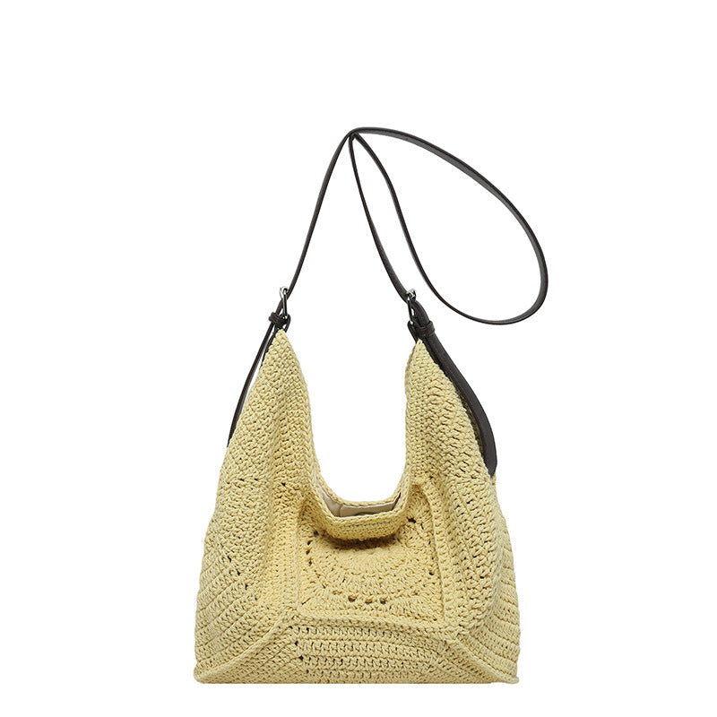 Women's Retro Hand-woven Crocheted Cotton Thread Underarm Lazy Bags