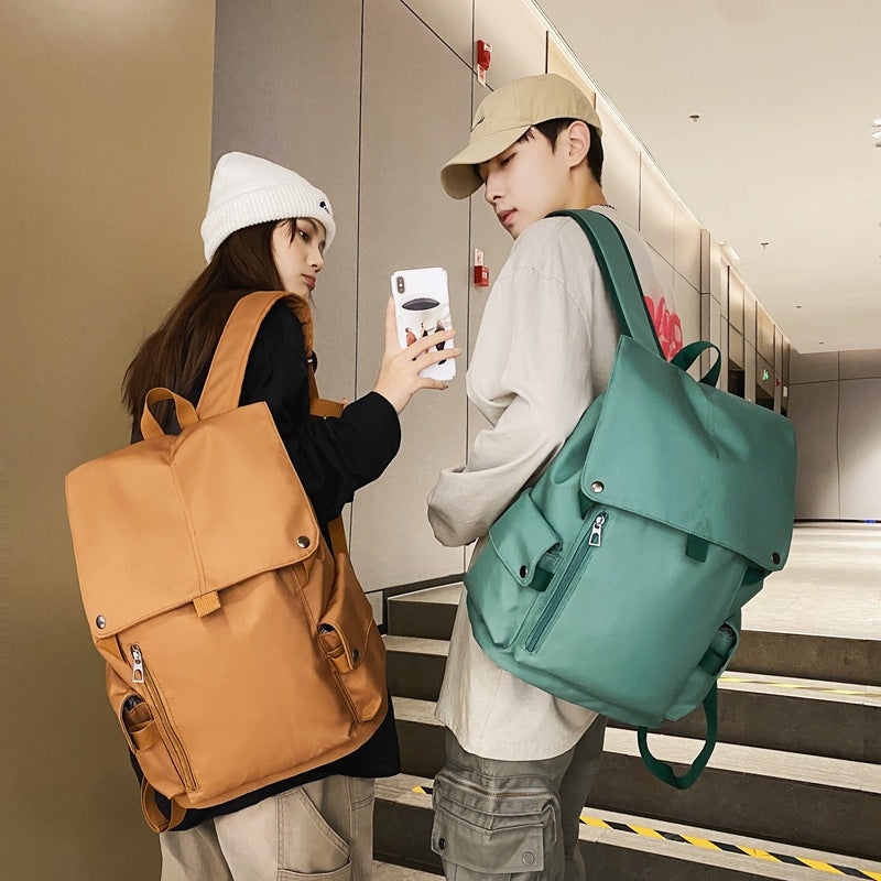 Solid Color Computer College Flip High Backpacks