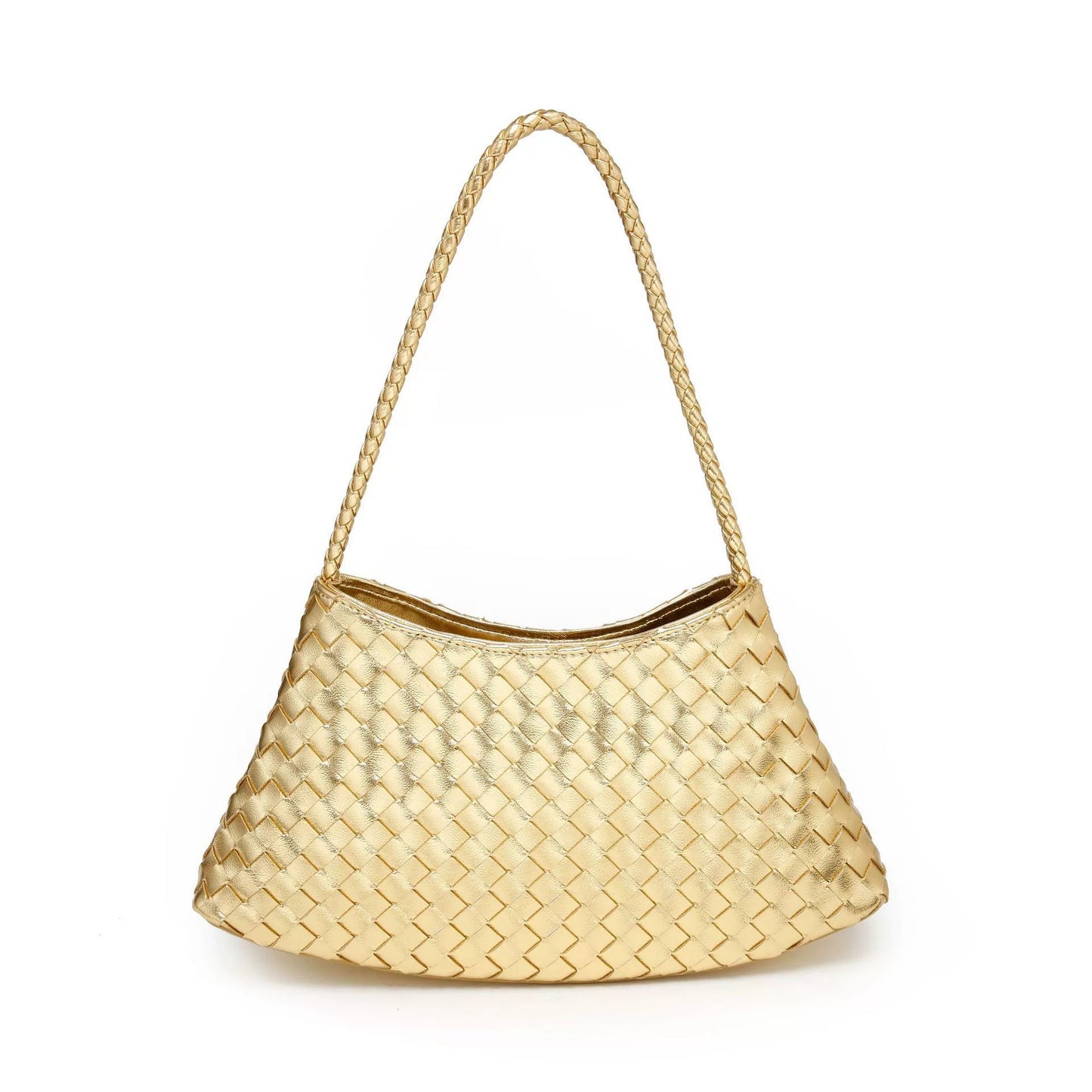 Women's Summer Niche Design Woven Large Capacity French Canvas Lazy Underarm Bag