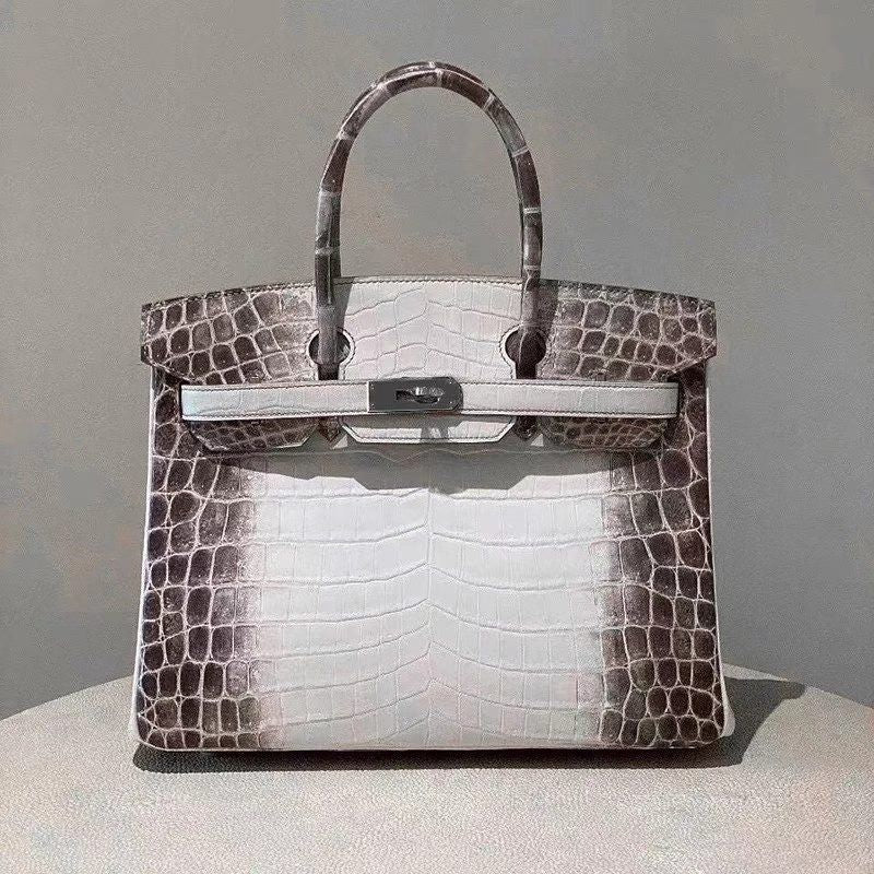 Women's Gradient Crocodile Pattern Genuine Leather Commuter Women's Handbag
