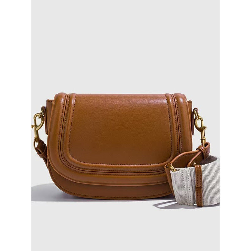Z Home Saddle Fashion Broadband Contrast Color Women's Messenger Bag