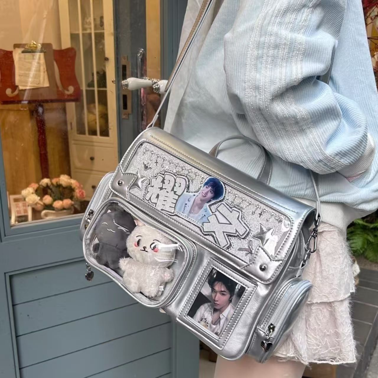 Hidden Light Cartoon Amusement Park College Large Women's Backpack