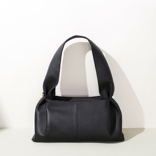 Korean Style Design Genuine Leather Commuter High-grade Cloud Baguette Shoulder Bags