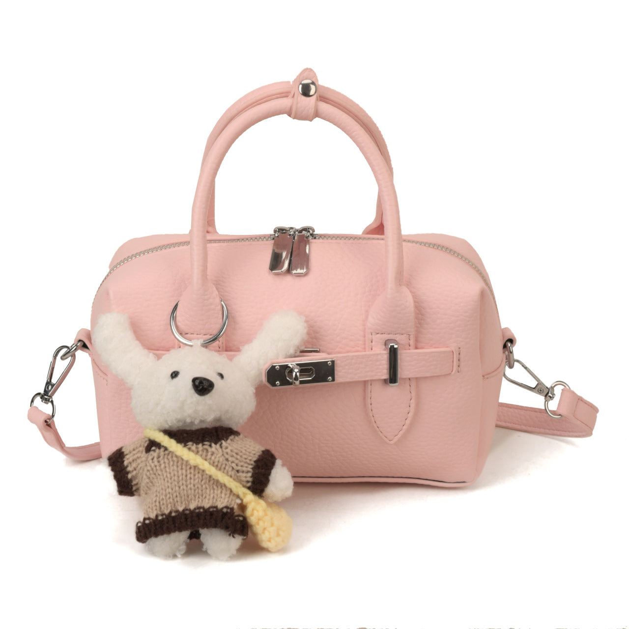 Women's Niche Solid Color Lychee Pattern Pillow Women's Handbag