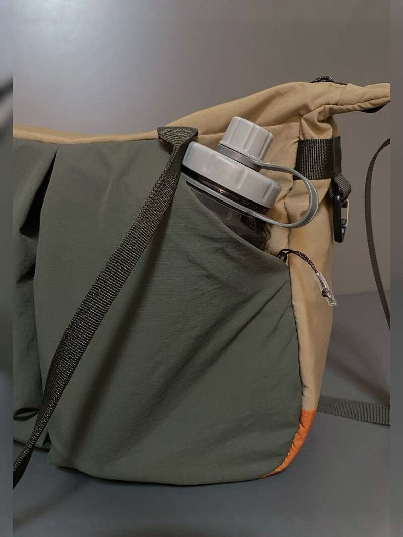 Tooling Style Large Capacity Totes Stitching Tote Bag