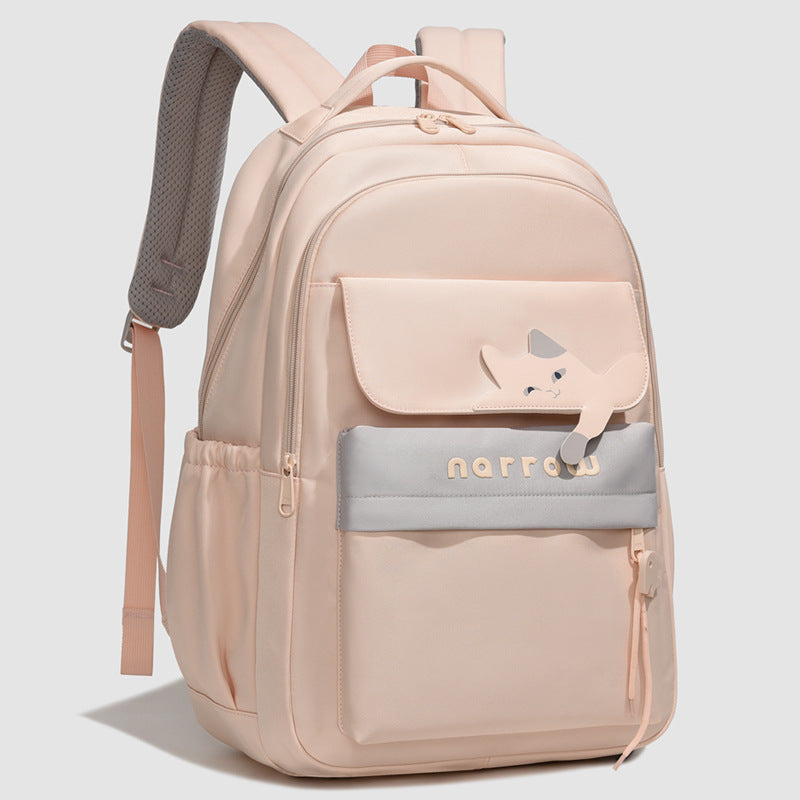 Women's Classic Solid Color Minimalist Style Simple Large Leisure Backpack