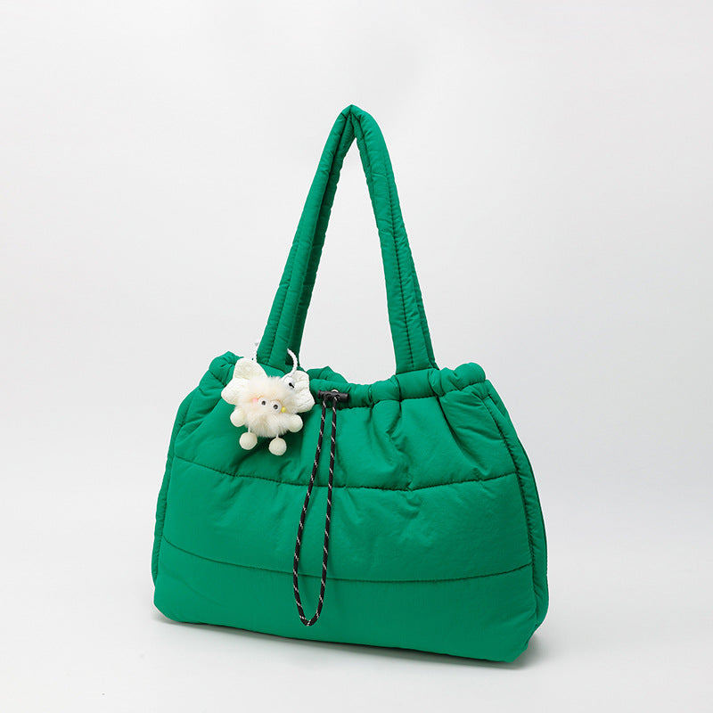Women's Down Large Capacity Quilted Versatile Underarm Trendy Cotton Women's Shoulder Bag
