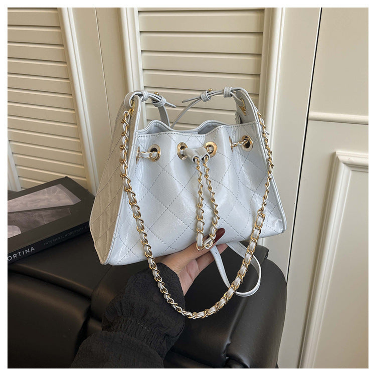 Women's Version Of Style Rhombus Chain Light Luxury Fashion Bucket Bags
