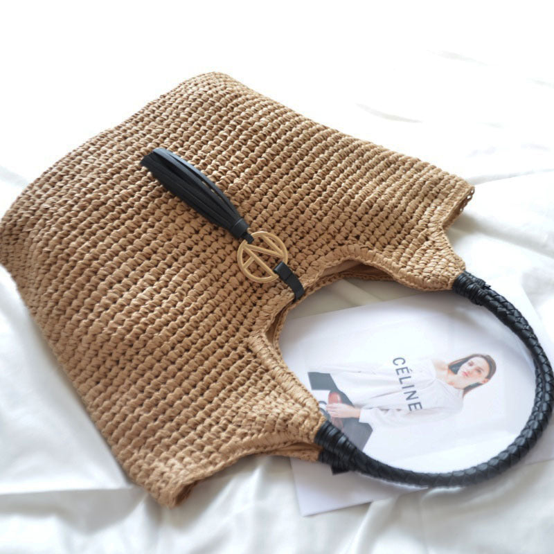 Women's Fashion Straw Large Capacity Totes Beach Women's Handbag