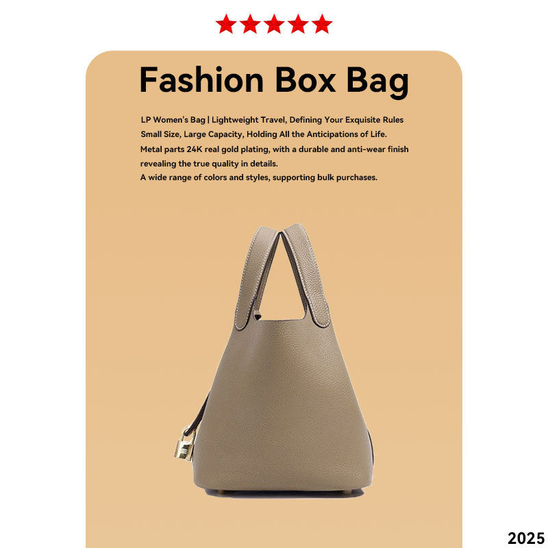 Women's Vegetable Basket Summer Imported Cowhide Handbags